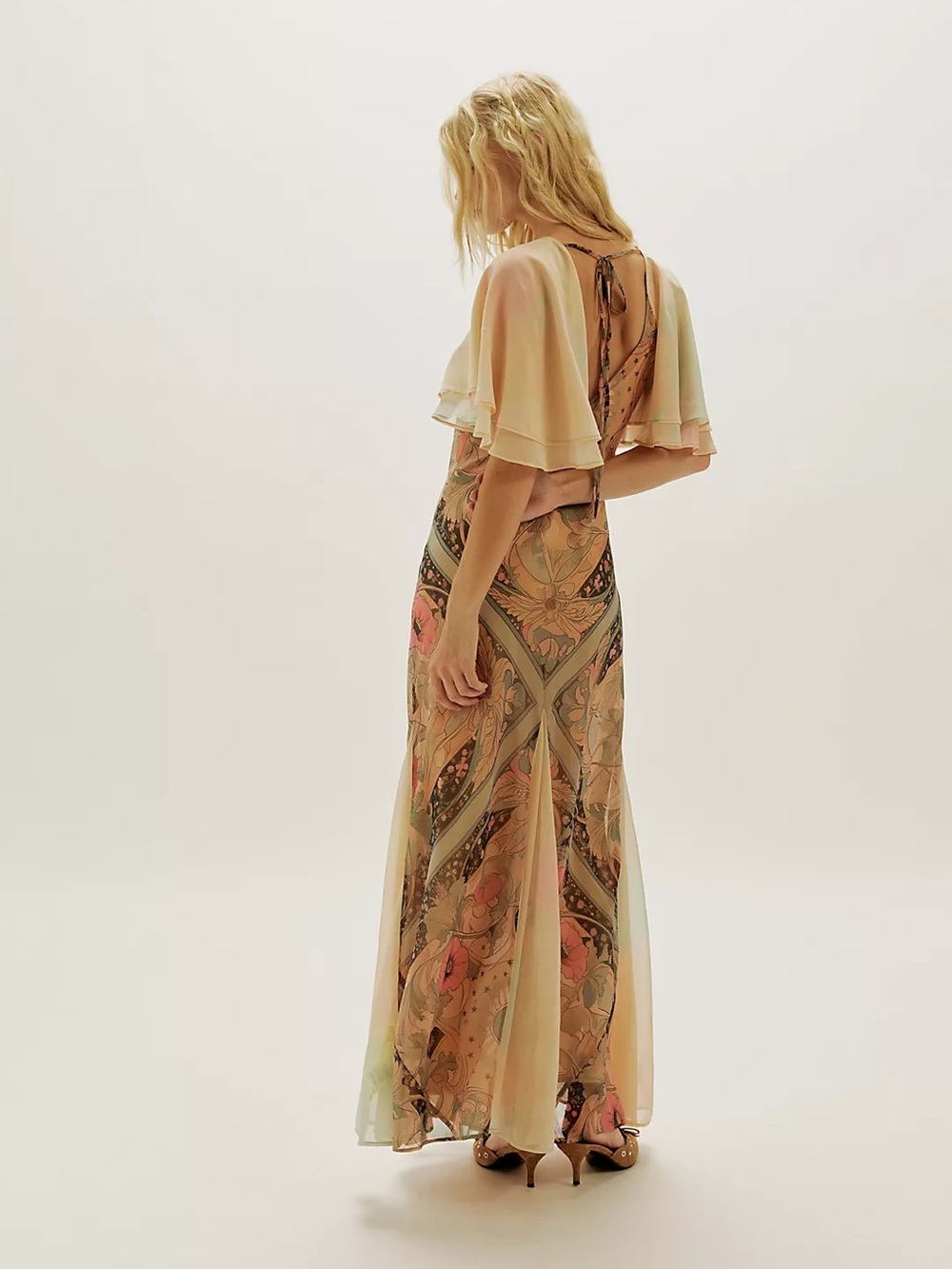 People Bohemian Floral Maxi Dress in Blush Pink - Picture 10 of 15